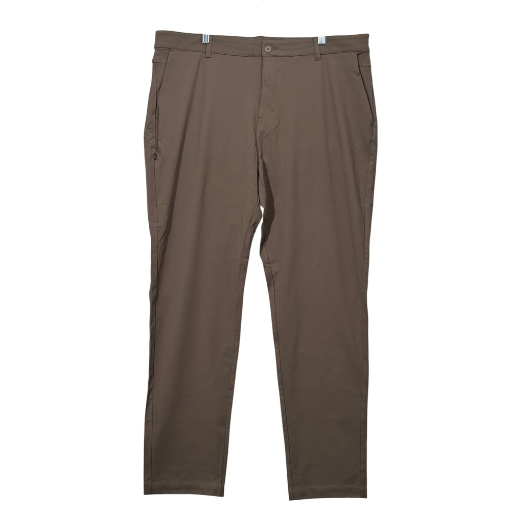 BYLT Everyday Pant Mens 38 Fawn Brown Slim Straight Tech Chinos